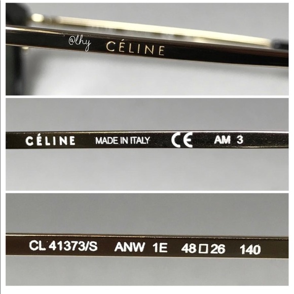 ❌SOLD❌ CELINE ROUND FRAME LEA SUNGLASSES - Picture 5 of 6